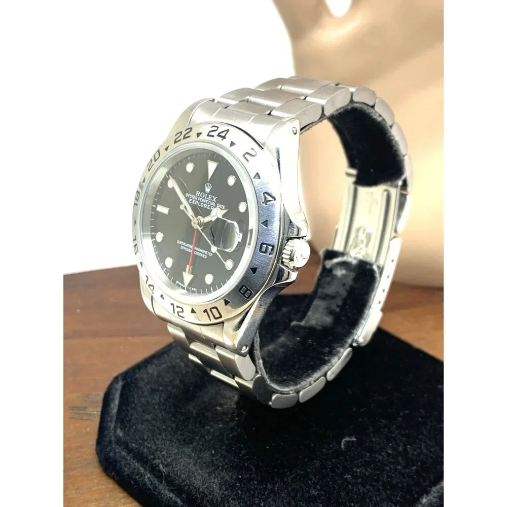 1997 Rolex Men's Watch Explorer II 16570 GMT Swiss Automatic Black Dial 40mm